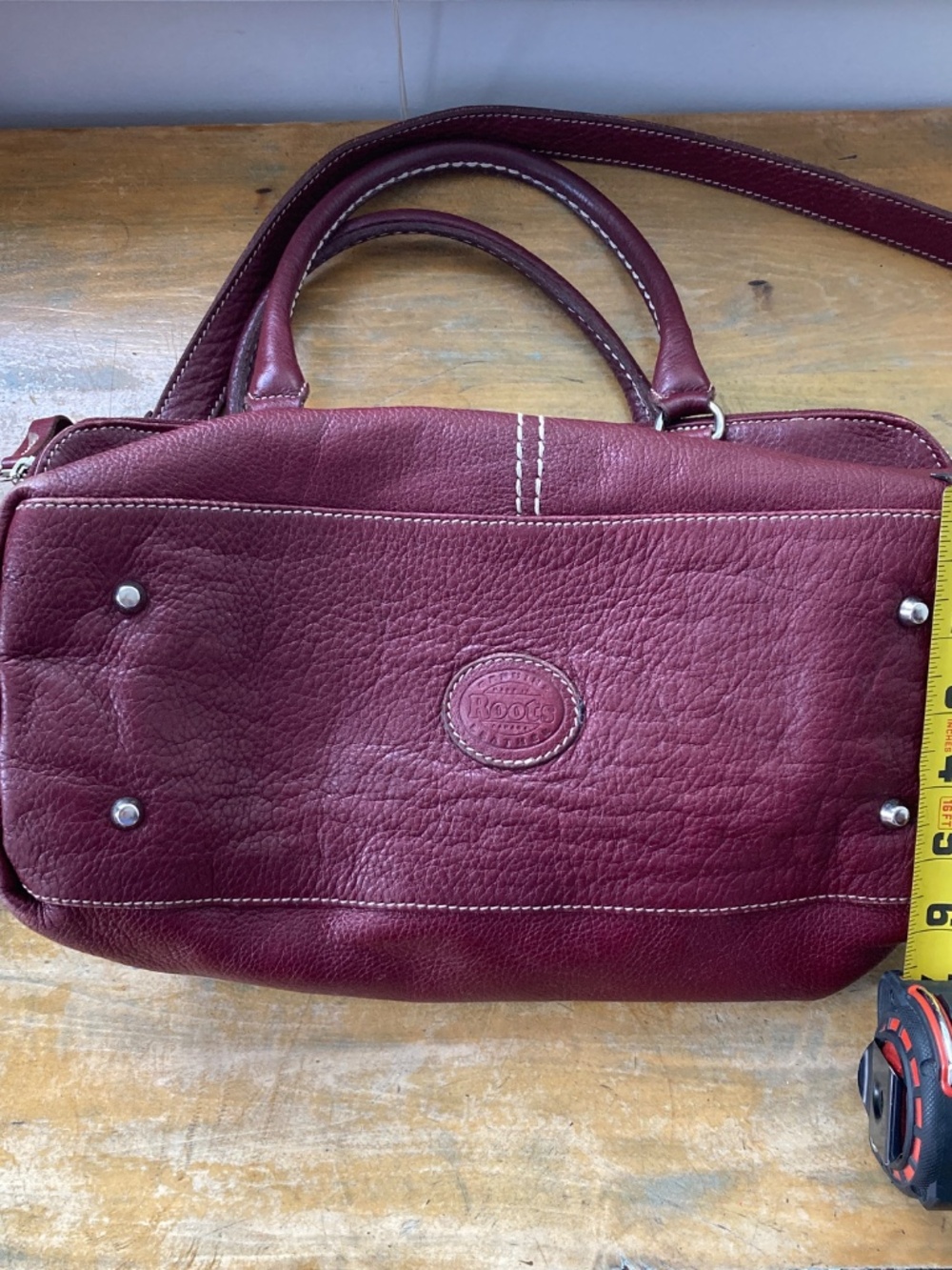 Purple Roots Pebbled Leather Bag - Picture 11 of 12